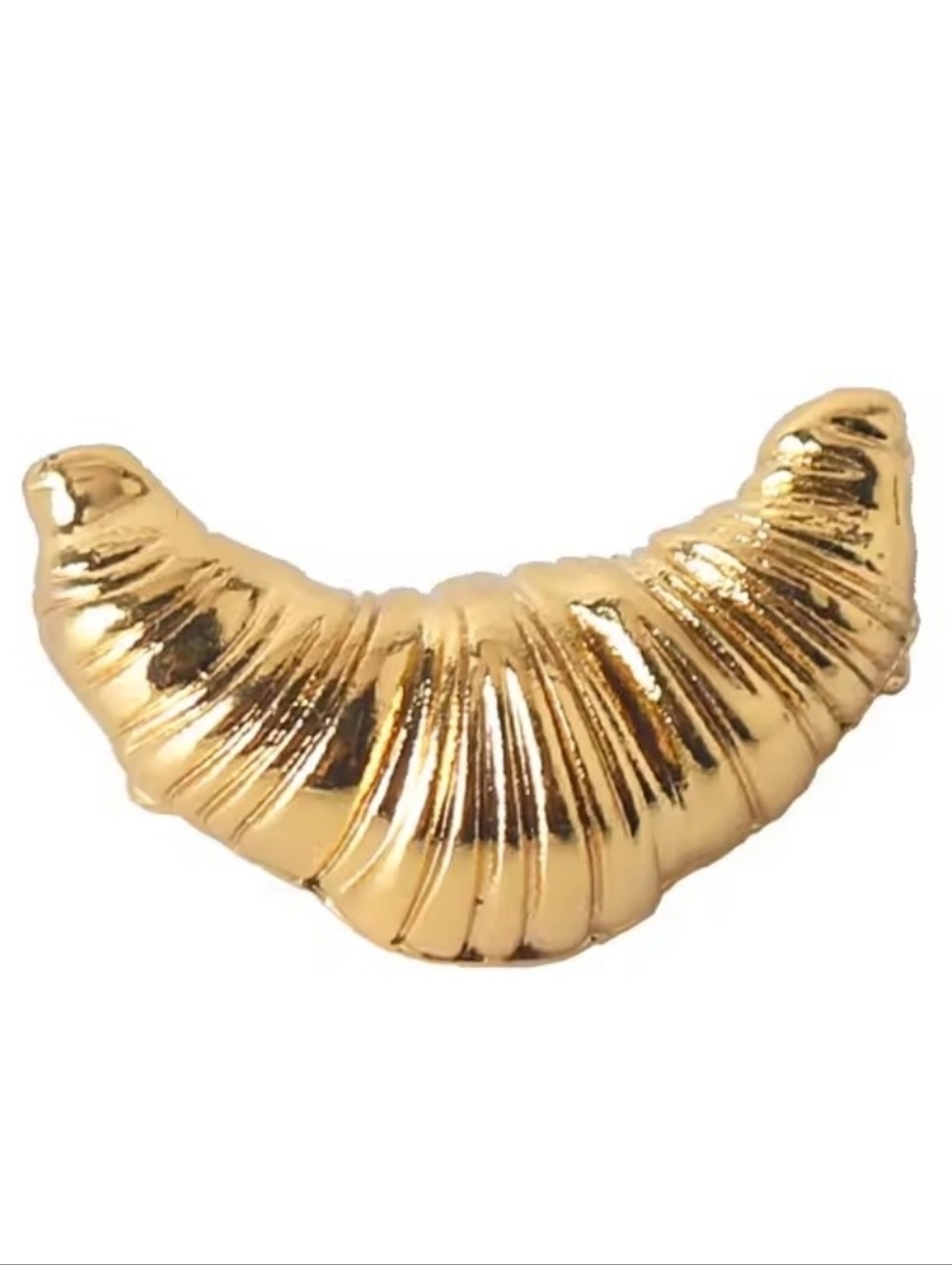 New Mini croissant brooch Gold Pin Foodie Food • NWOT